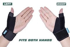 2U2O Compression Reversible Thumb & Wrist Stabilizer One Size, Black