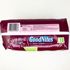 1 Pack Goodnites Sleep Shorts Pink L-XL Plastic Backed Diaper Pull Up Vintage