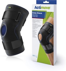 Actimove Knee Brace Wrap Around, Simple Hinges, Condyle Pads X-Small (Black)