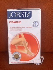 JOBST Opaque Knee High with SoftFit Technology Band, Small (1 Pair), Beige READ