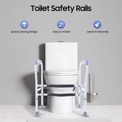 Toilet Safety Rails Toilet Handles for Elderly Handicap Toilet Frame Grab Bar
