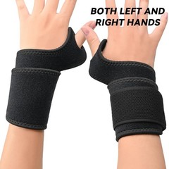 Free Size (Fit 5-10″ Wrist Circumference), Black, Support Brace, 2 Pack(Left…