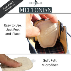 Meltonian Soft Microfiber Tongue Pad for Shoes – Shoe Pads S/M 5L-7M, Brown