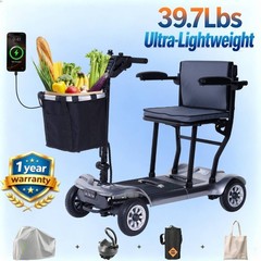 4 Wheel Folding Mobility Scooter Power Wheel Chairs Electric Device For Seniors
