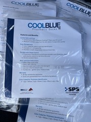 LOT 6- Cool Blue Prosthetic Sock CB1MDXS2 Size 1, 2 3 Ply Length 8-12 NEW