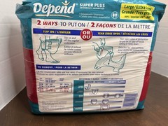 Depend Refastenable Underwear Brief Super Plus Absorbency 16 Pack 2002 L/XL