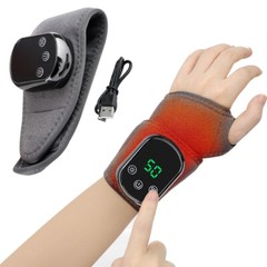 Electric Heated Wrist Massage Hand Joint Vibration Pain Relief Health Care Brace