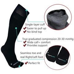 Plus Size Compression Knee High Socks – Wide Calf