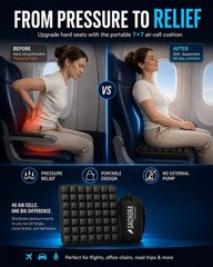 Inflatable Travel Seat Cushion for Airplane & Office – Portable Seat Pad