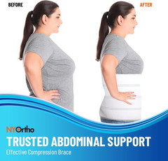 NYOrtho Bariatric Abdominal Binder,12-Inch Wide Elastic Belly Wrap for Plus-Size