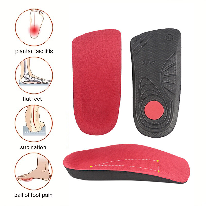 Plantar Fasciitis Orthotic Insoles Shoe Inserts High Arch Support Flat Feet Pads