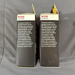 2 PACK ~ CVS Health Knee Support Sleeves Mild Compression Size Large NEW!!!