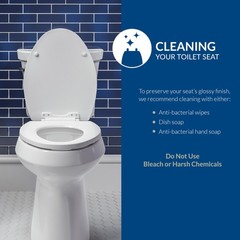 Bemis 400TTA Economy Durable Wood Toilet Seat, Made in USA, ROUND, White