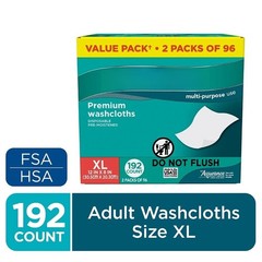 (2 pack) Disposable and Pre-Moistened Premium Extra Large Washcloths for Adults