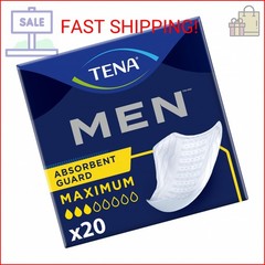 Tena Incontinence Guards for Men, Maximum Absorbency, 20 ct