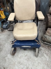 Pride Mobility Scout M2 Electric Powerchair Joystick Armrests Footrest Blue