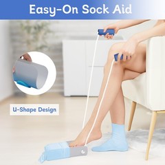 Sock Aid, Aid Device for Seniors, Helpers to Put on Your Socks Grey