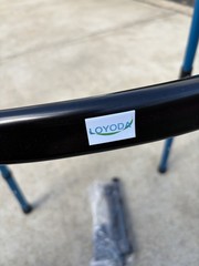 LOYODA Blue Adjustable Height Foldable Lightweight 2-Wheel Walking Frame