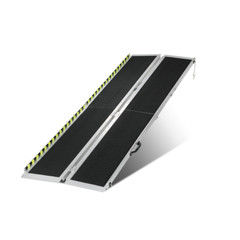 6/7/8/10 ft Non-Skid Foldable Mobility Wheelchair Aluminum Ramp For Step 2 Folds