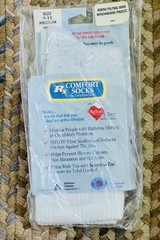 RX Comfort Socks For Sensitive Skin Extra Wide Top White Size Medium (9-11) NEW