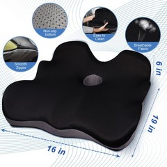 Seat Cushion for Hip Coccyx Pressure Relief, 6in Thick Extra Large Ergonomic …