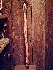 diamond willow walking stick STAG ANTLER handle cane custom made cane in the USA