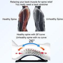 Back Stretcher for Lower Back Pain Relief, 4 Level Adjustable Lumbar Cracker Boa