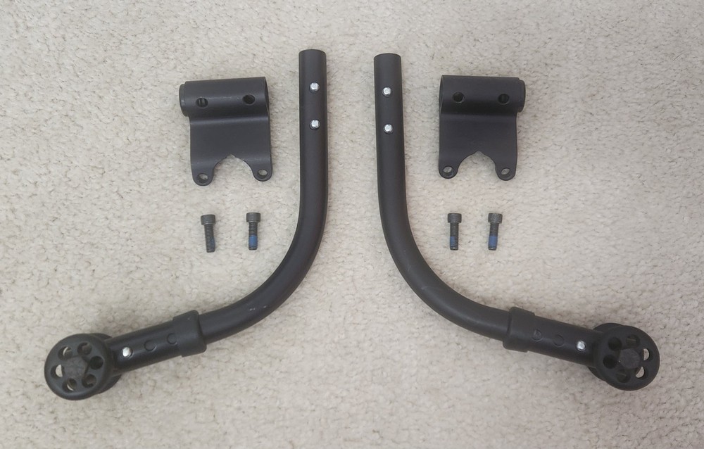 Quickie Iris Tilt in Space Anti-Tip Bars Pair with Mounting Hardware VGC