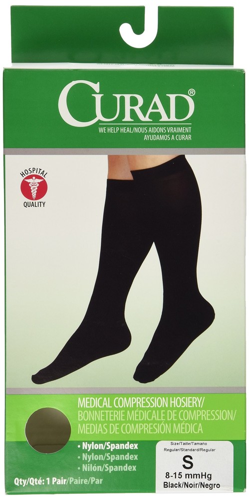 CURAD Knee-High Compression Hosiery, 8 mmHg to 15 1 Count (Pack of 1), Beige