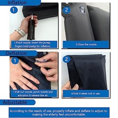Elderly Inflatable Seat Cushion, Nursing Bedsore Square Pad for Disabled