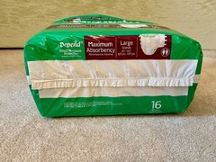 VINTAGE DEPEND Fitted Maximum Protection Adult Diapers – LARGE – 1 Bag