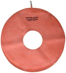 Grafco Inflatable Rubber Invalid Ring, 250 Lb Weight Capacity, 16″ Diameter Red