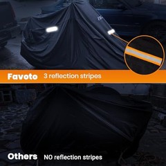 Motorcycle Cover Waterproof Outdoor – All Season Sun 104″ Black & Silver