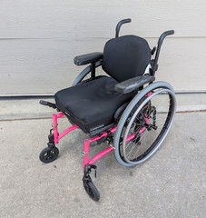 Quickie 2 Lite 14″ x 18″ Manual Folding Wheelchair – Pink