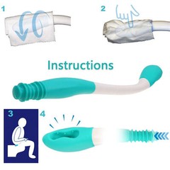 Toilet Aid Wiper Self Assist Bathroom Bottom Butt Wipe Helper Wand Long Aid ABE