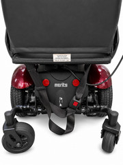 Merits Vision Sport Electric Power Wheelchair, Joystick, 4-Wheel, Black/Blue