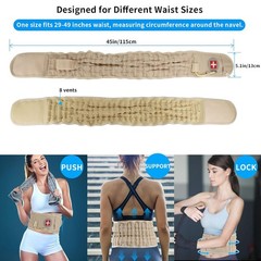 Decompression Belt Back Brace Lumbar Spinal Support & Extender Belt Air Traction