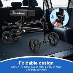 BlessReach Steerable Knee Walker Deluxe Medical Scooter for Foot Injuries Compac