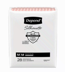Depend Silhouette Incontinence & Postpartum Bladder Leak Underwear, M, 56 Count