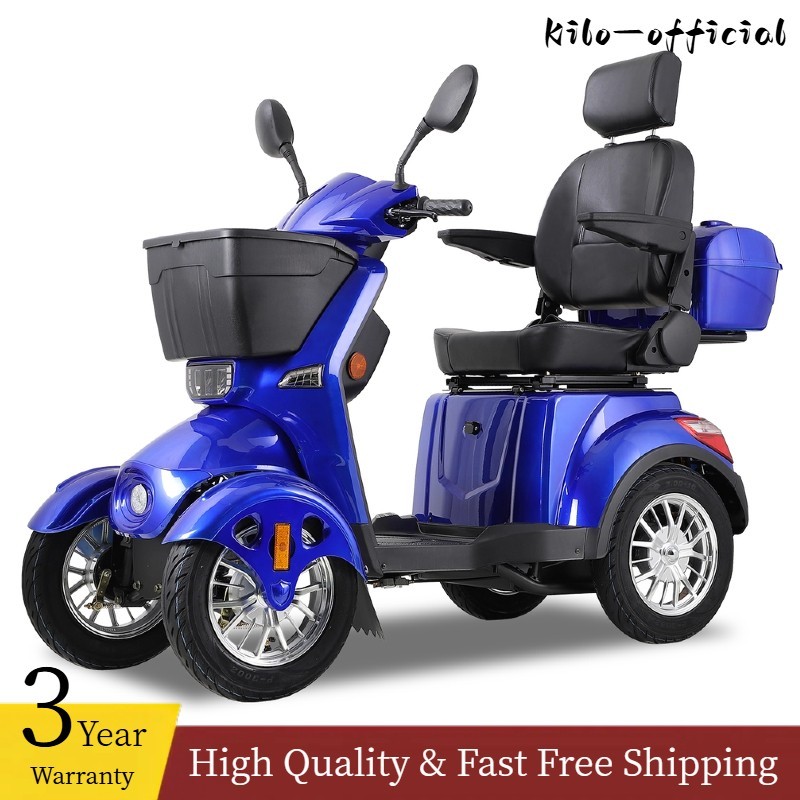 Heavy Duty 4-Wheel Electric Mobility Scooter for Adult Senior 800W 31Miles 15mph
