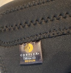 Corflex Cooltex Black Neoprene Knee Sleeve Brace Stabilizer Open PATELLA MEDIUM