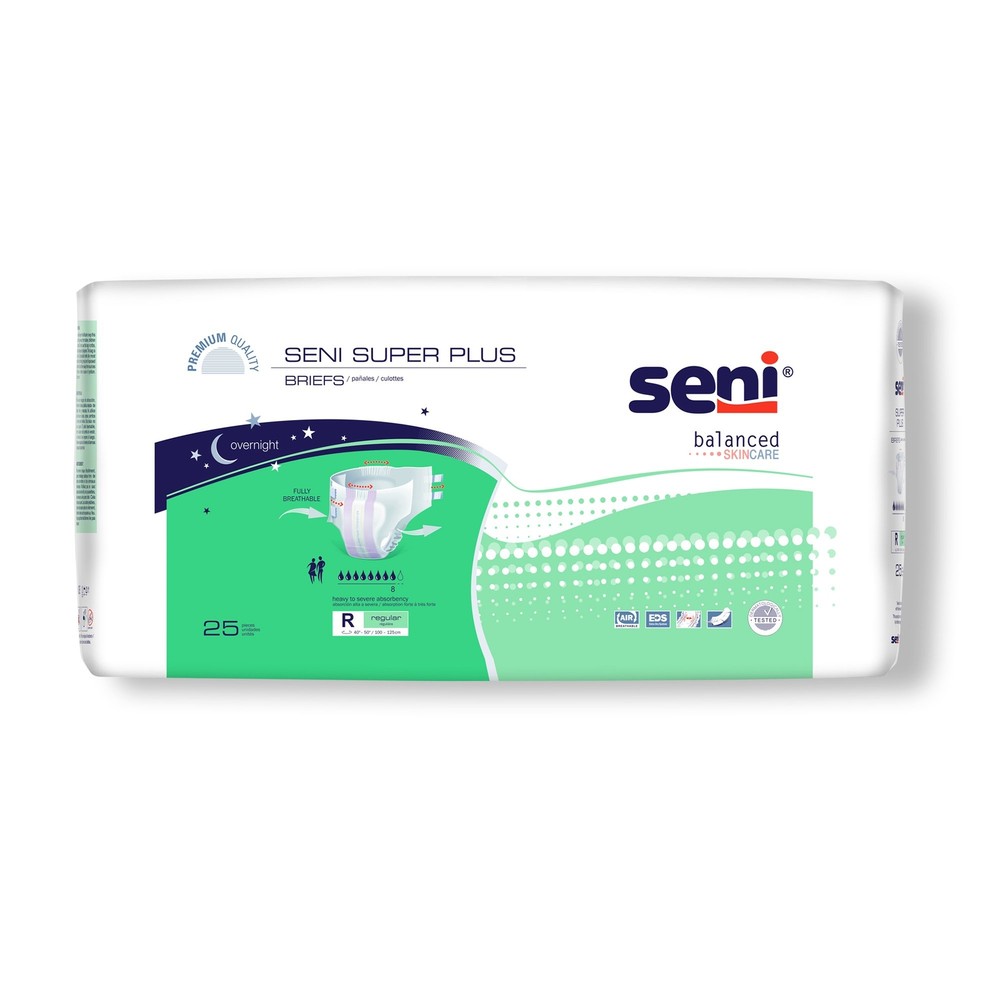 Seni Incontinence Brief Breathable / Overnight S-RE25-BP1 Severe 25 Ct