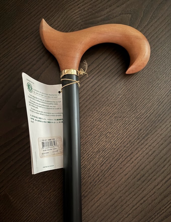 NEW! Men’s Anatomical Left Hand Derby Handle 2 Tone Wood Walking Cane