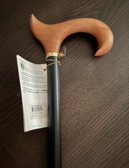 NEW! Men’s Anatomical Left Hand Derby Handle 2 Tone Wood Walking Cane
