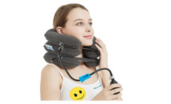Neck Traction Collar Pillow Adjustable Cervical Pain Relief Stress Soft Brace US