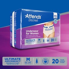 Attends Discreet Women’s Underwear, Level 5, Medium (Sold as BG/20)