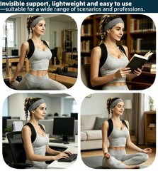 Adjustable Posture Corrector for Men & Women – Breathable Back Support Brace, Pa