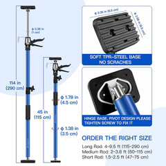 4PK Support Pole,Steel Telescopic Quick Adjustable 3Rd Hand Support System, Supp