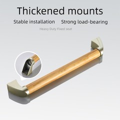 Wood Grab Bar Wall Mounted Safety Rails Support Handle Durable Toilet Grab bar