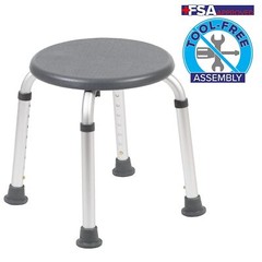 Grey Bath and Shower Chair with Nonslip Feet Adjustable Height Medical Grade …